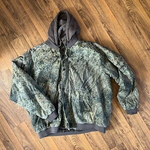 Game Winner Camouflage Hooded Zip-Up Winter Jacket